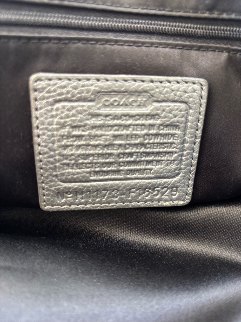 Coach Pebbled Leather Turnlock Shoulder Bag in Metallic Gray - Picture 8 of 13